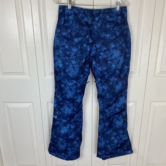 Under Armour Size M Skii Snowboard Pants Blue Tie Dye Coldgear Infrared - Picture 7 of 8